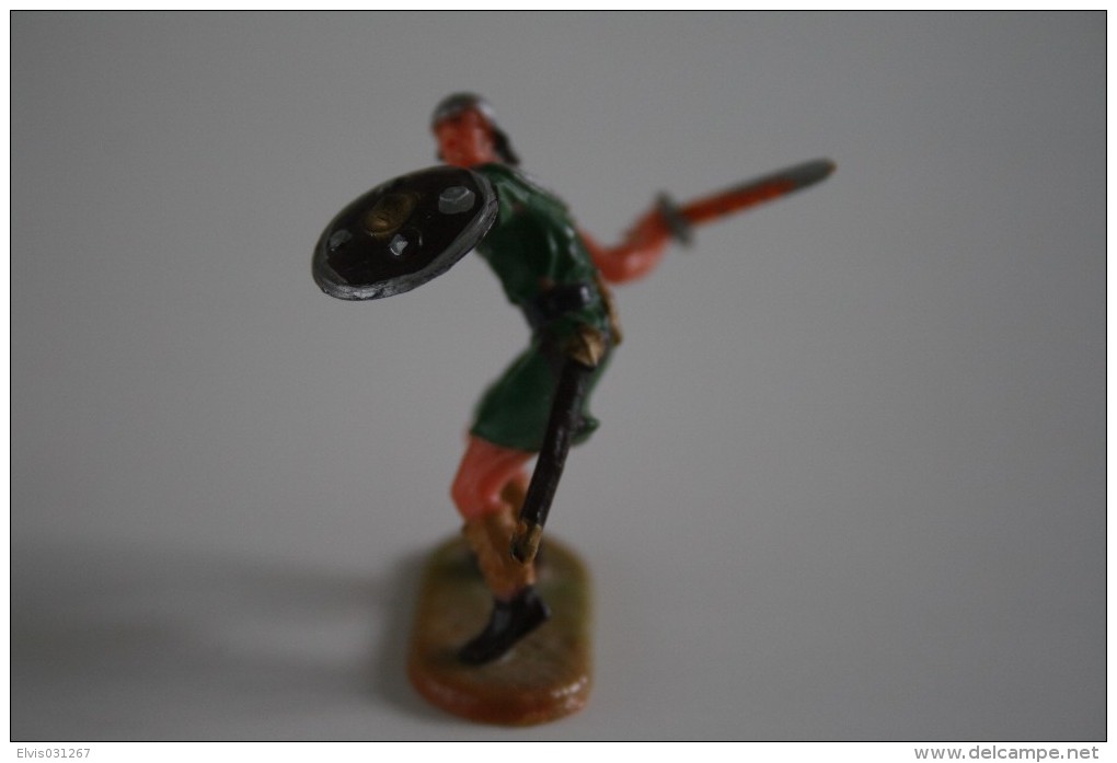 Elastolin, Lineol Hauser, H=40mm, Norman, Plastic - Vintage Toy Soldier - Figuren