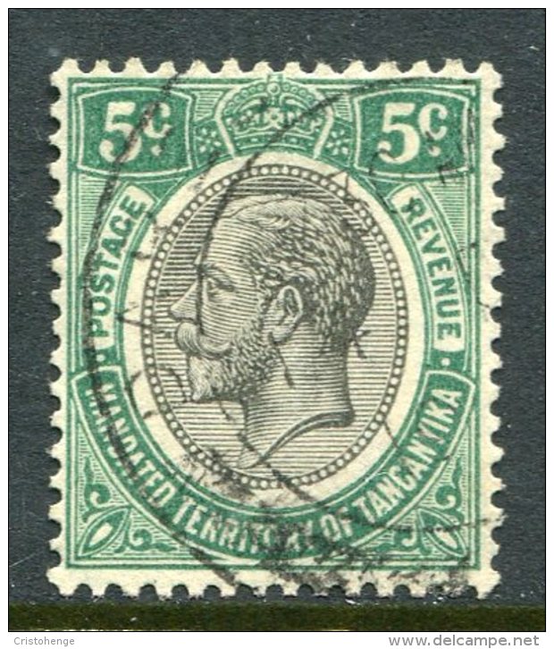 Tanganyika 1927-31 KGV - 5c Green Used (SG 93) - Tanganyika (...-1932)