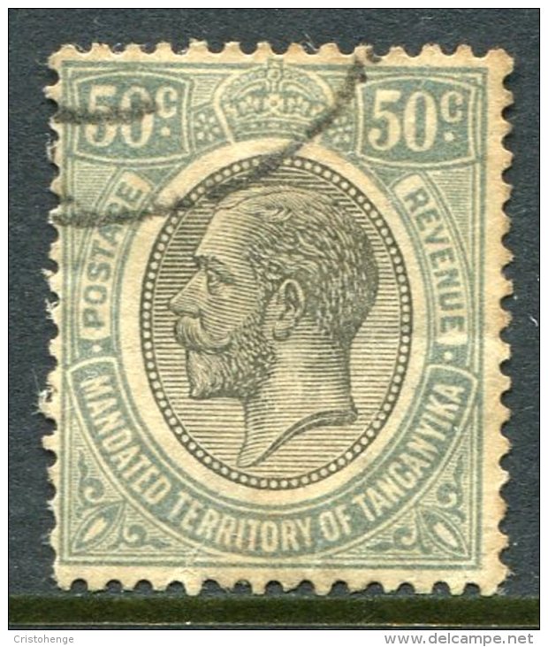 Tanganyika 1927-31 KGV - 50c Grey Used (SG 100) - Tanganyika (...-1932)