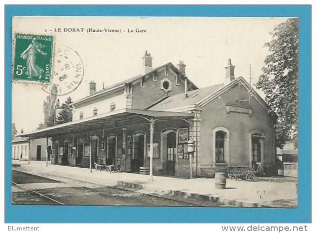 CPA 2 - Chemin De Fer La Gare LE DORAT 87 - Le Dorat