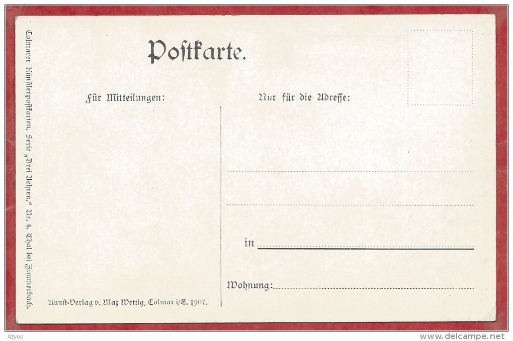 68 - THAL Bei ZIMMERBACH - Carte Signée HANSI - J.J. WALTZ - Série Drei Aehren N° 4 - Colmarer Künstlerpostkarte - Hansi