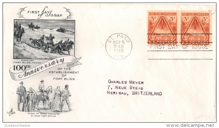 COS-L7 - ETATS-UNIS FDC De EL PASO 1948 Fusée Au Décollage - América Del Norte