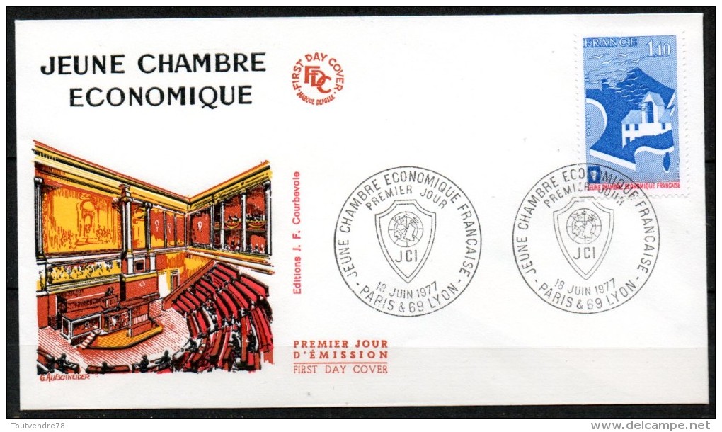 FDC Dept 75 PARIS Jeune Chambre économique 1977 - 1970-1979