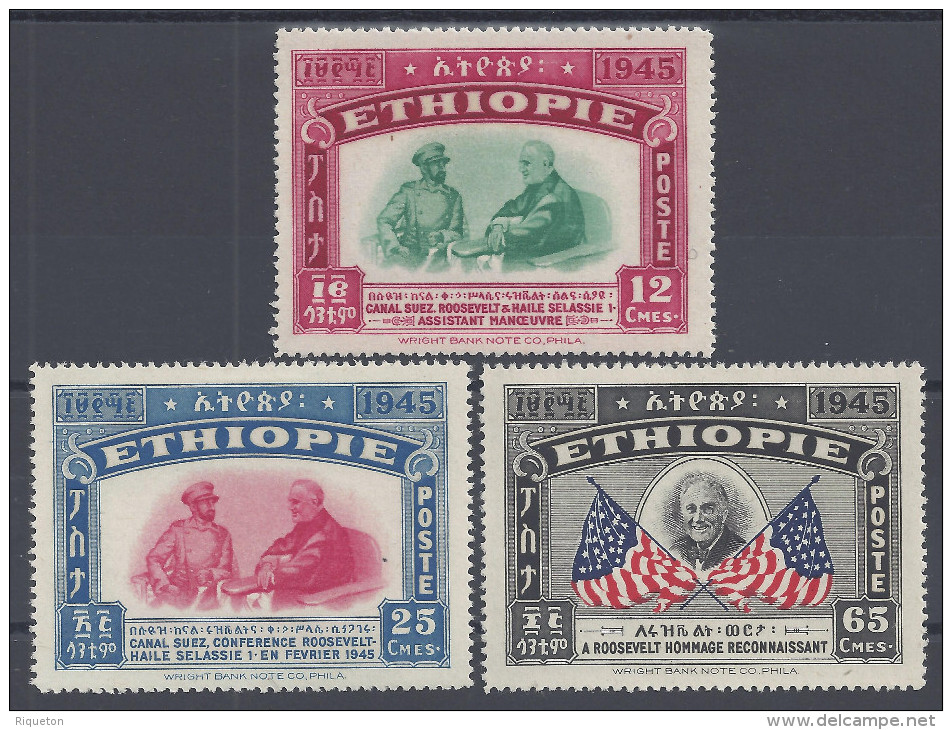 ETHIOPIE -  1947 -  N° 250 - 251 - 252 -  NEUFS - X - TB - - Ethiopie