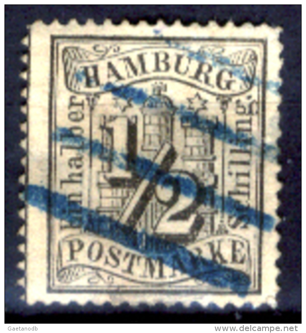 Germania-F368 - 1864-65: Y&T N. 13 (o), Privo Di Difetti Occulti - - Hambourg