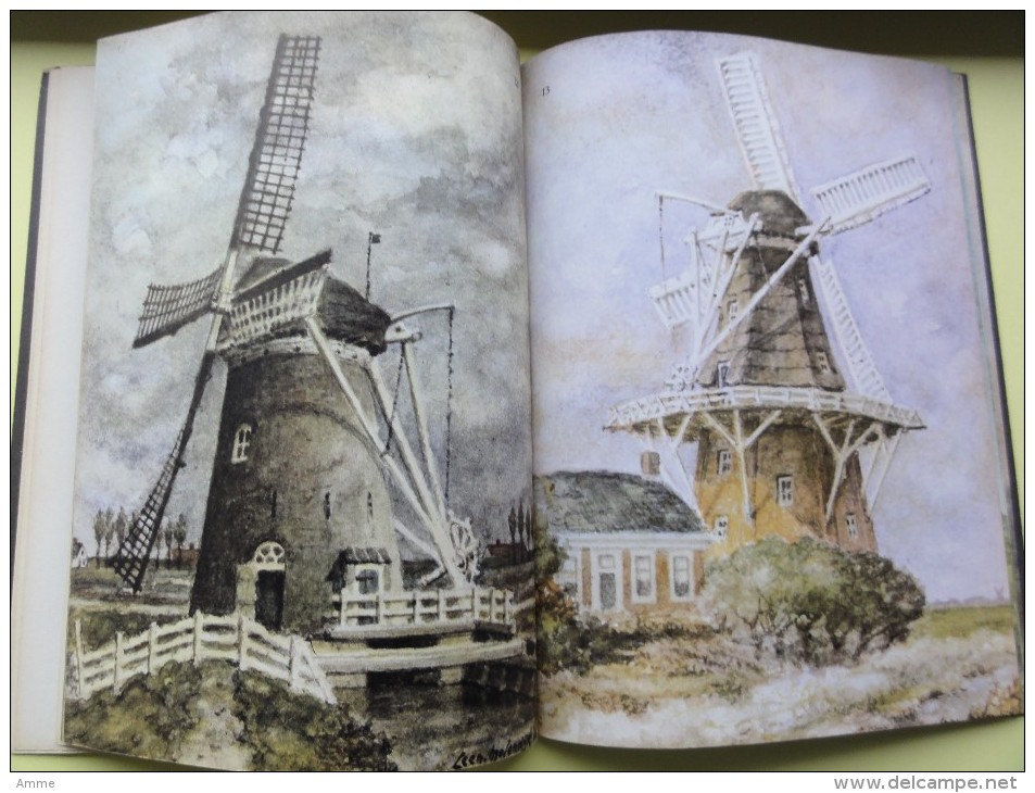 Boekje  *   Nederlandse Molens  - 32 Aquarellen In Meerkleurendruk  - Leen Molendijk (Molen - Moulin) - Oud