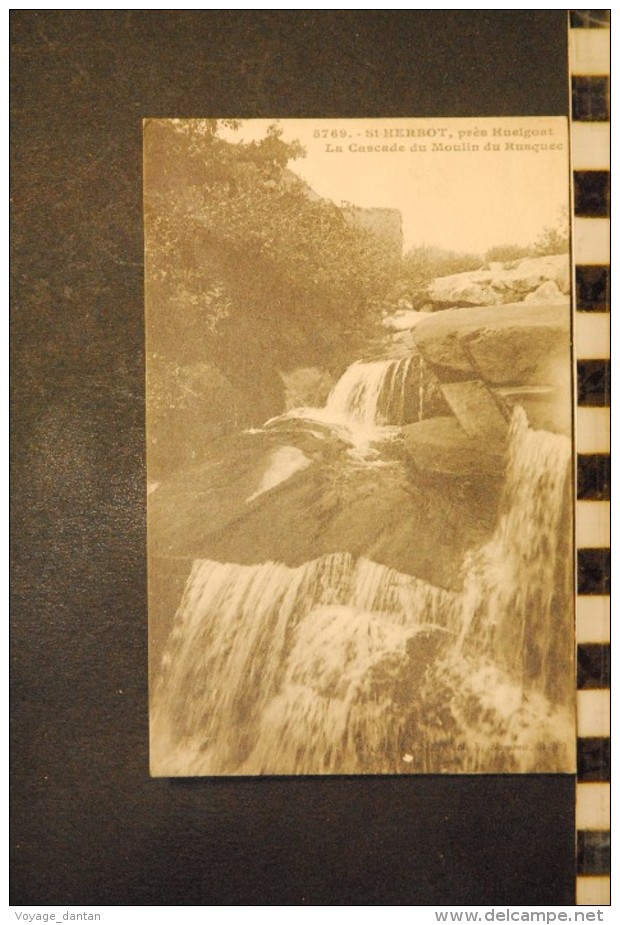 CP  St-Herbot Pres Huelgoat La Cascade Du Moulin Du Rusquec - Saint-Herbot