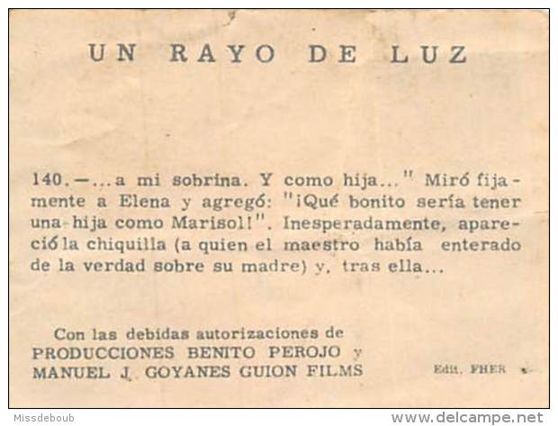 MARISOL  UN RAYO DE LUZ - Lote 13 Cromos N° 4,24,35,37,39,53,64,66,79,85,99,139,140 -  Editorial Fher 1960 - Sin Pegar - - Otros & Sin Clasificación