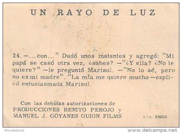 MARISOL  UN RAYO DE LUZ - Lote 13 cromos n° 4,24,35,37,39,53,64,66,79,85,99,139,140 -  Editorial Fher 1960 - sin pegar -