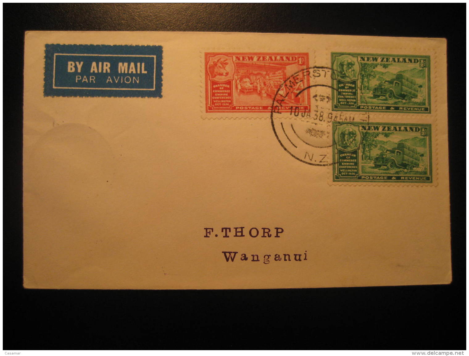 Palmerston 1971 To Wanganui 3 Stamp On Air Mail Cover NEW ZEALAND - Cartas & Documentos