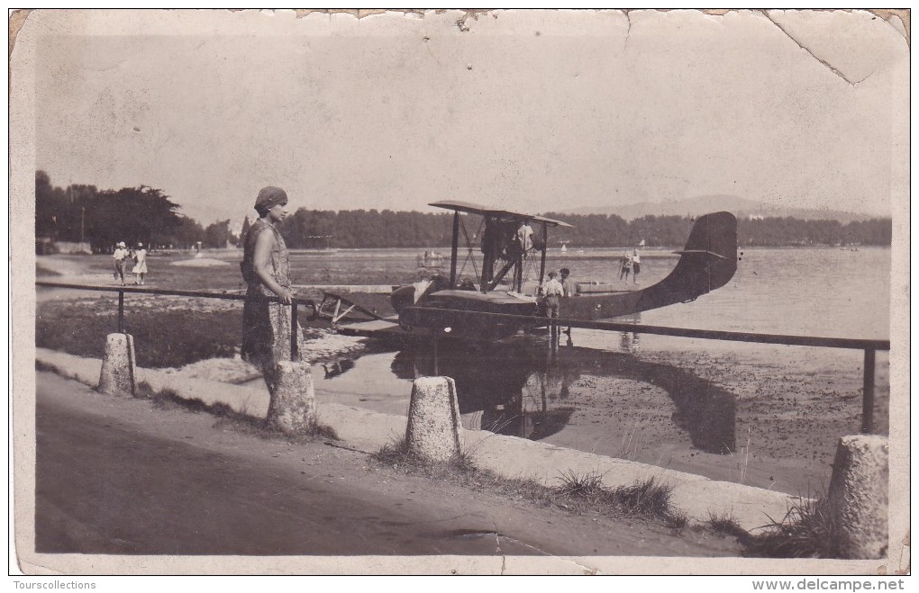 PHOTO Originale 138 Mm X 86 Mm AVION HYDRAVION Vers 1935 Peut être Vers Lyon - Photos