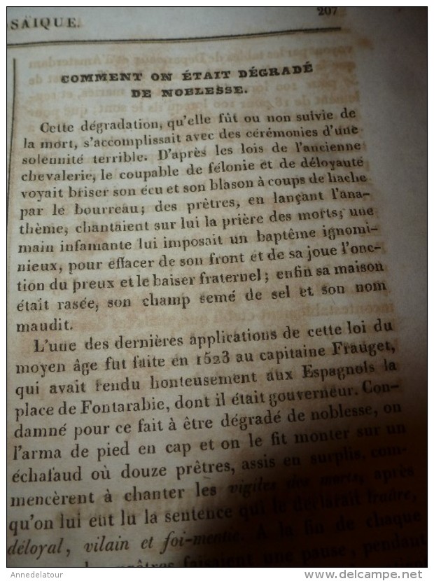 1835 LM :Jugement Dernier à ND de Paris;STRADELLA-la-VENGEANCE de Naples;Totems indiens;Le SON;Dégradation de noblesse