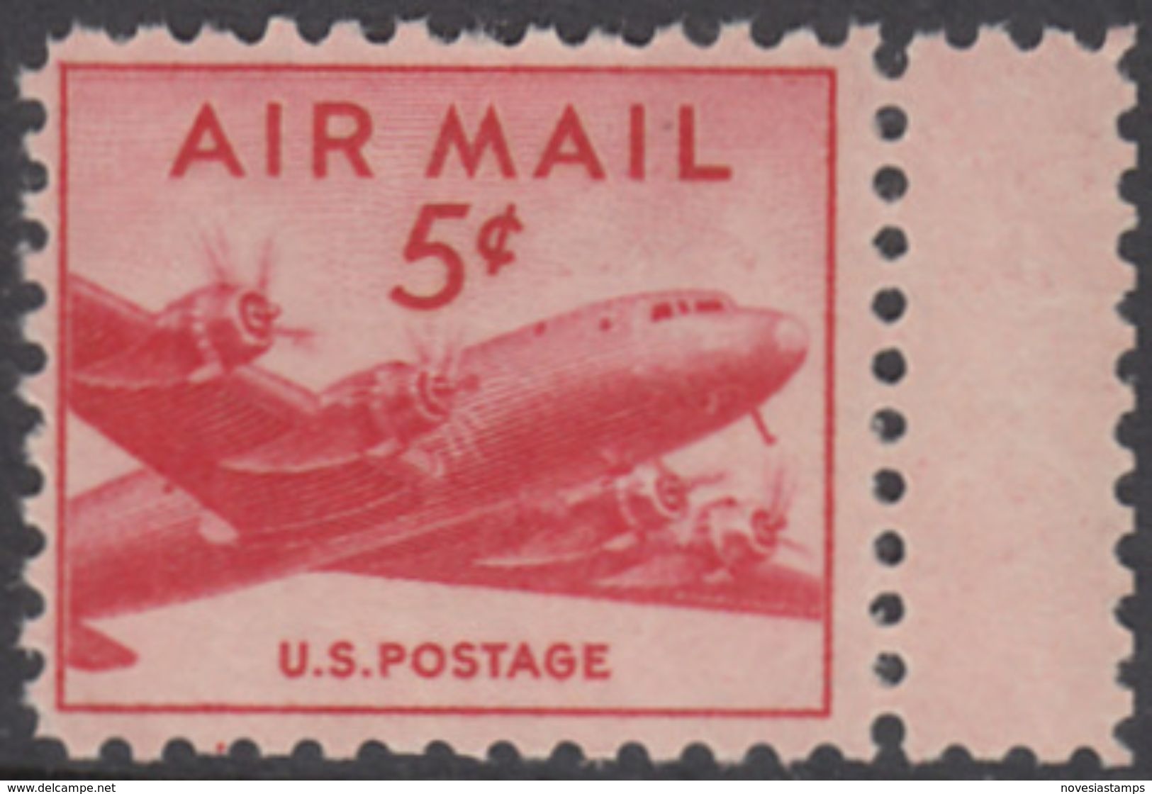 !a! USA Sc# C033 MNH SINGLE W/ Right Margin (a01) - DC-4 Skymaster - 2b. 1941-1960 Neufs