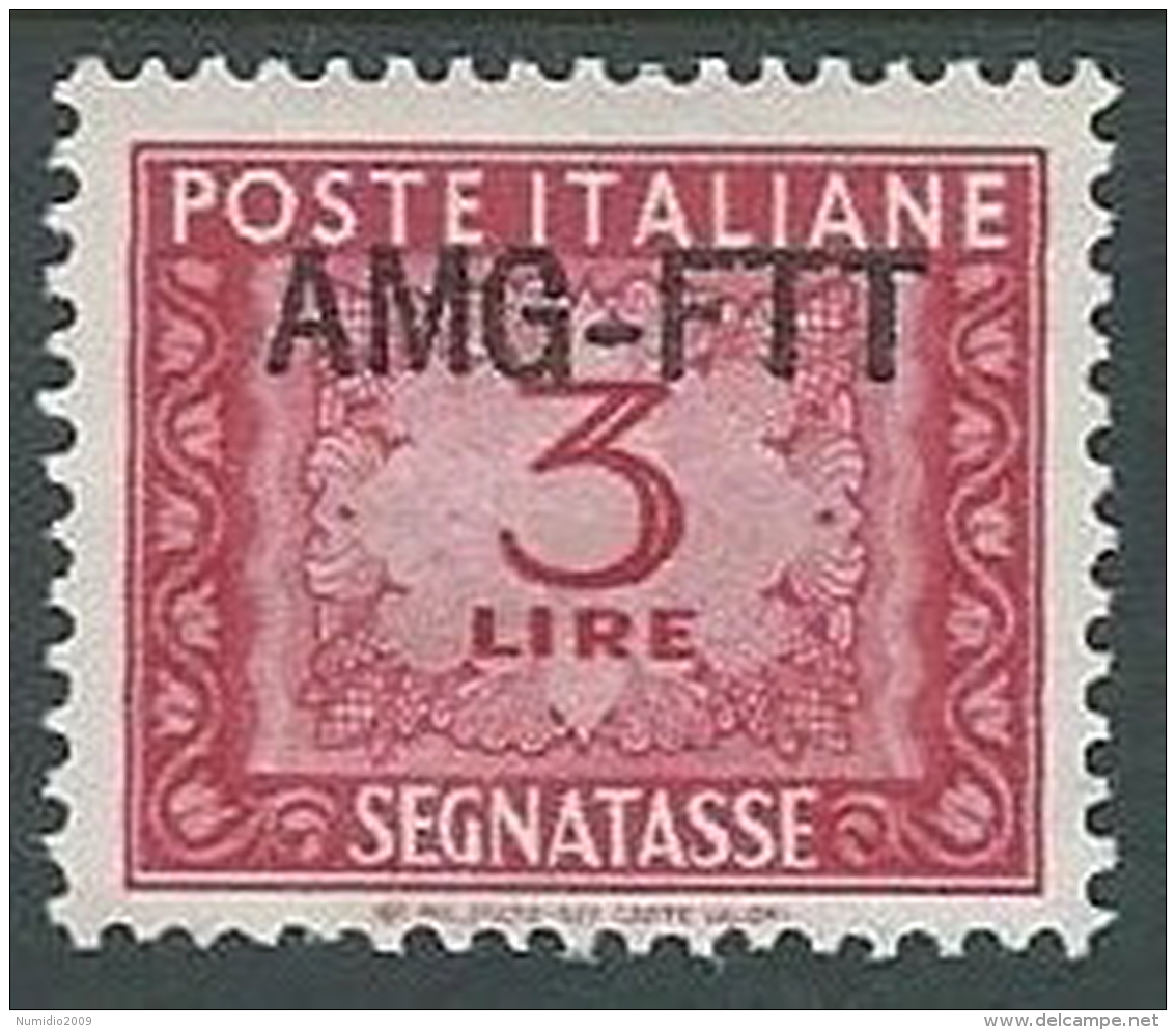 1949-54 TRIESTE A SEGNATASSE 3 LIRE MH * - G162 - Postage Due