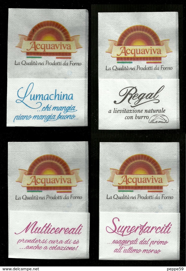 Tovagliolini Da Caffè - Lotto 4 Pezzi Acquaviva - Company Logo Napkins