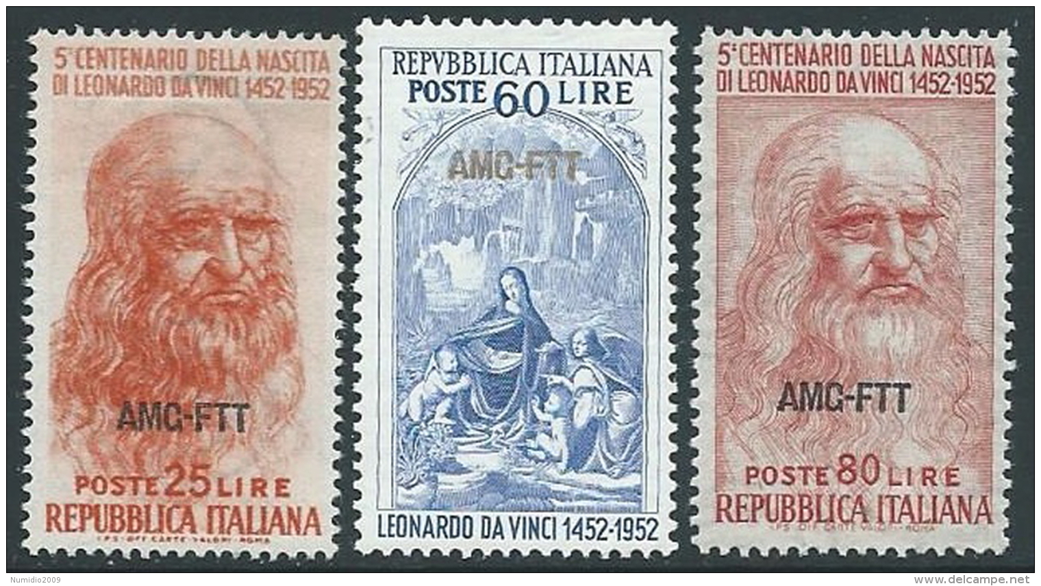 1952 TRIESTE A LEONARDO DA VINCI MNH ** - G155 - Mint/hinged