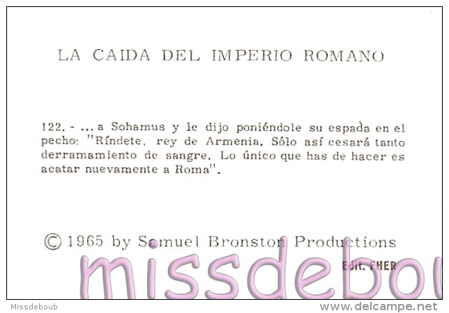 LA CAIDA DEL IMPERIO ROMANO -  Editorial Fher 1966 - Cromos Sueltos - N°122 - Otros & Sin Clasificación