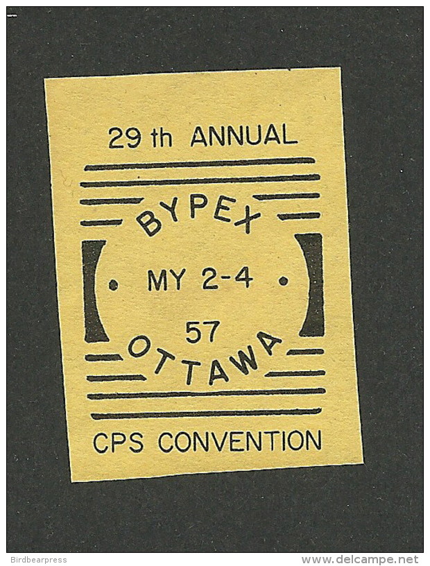 B22-03 CANADA 1957 BYPEX Philatelic Exhibition Ottawa MNH Imperf - Viñetas Locales Y Privadas