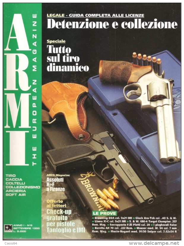 ARMI THE EUROPEAN MAGAZINE  ANNO I  N.8  SETTEMBRE 1995 - Italien