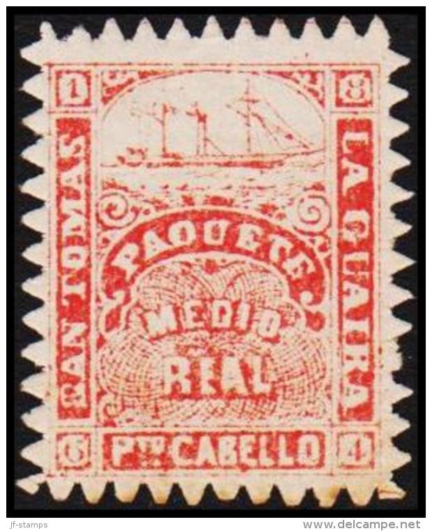 1864. SAN TOMAS LA GUIRA Pto CABELLO. PAQUETE MEDIO REAL.  (Michel: FACIT LG 5) - JF193825 - Danish West Indies