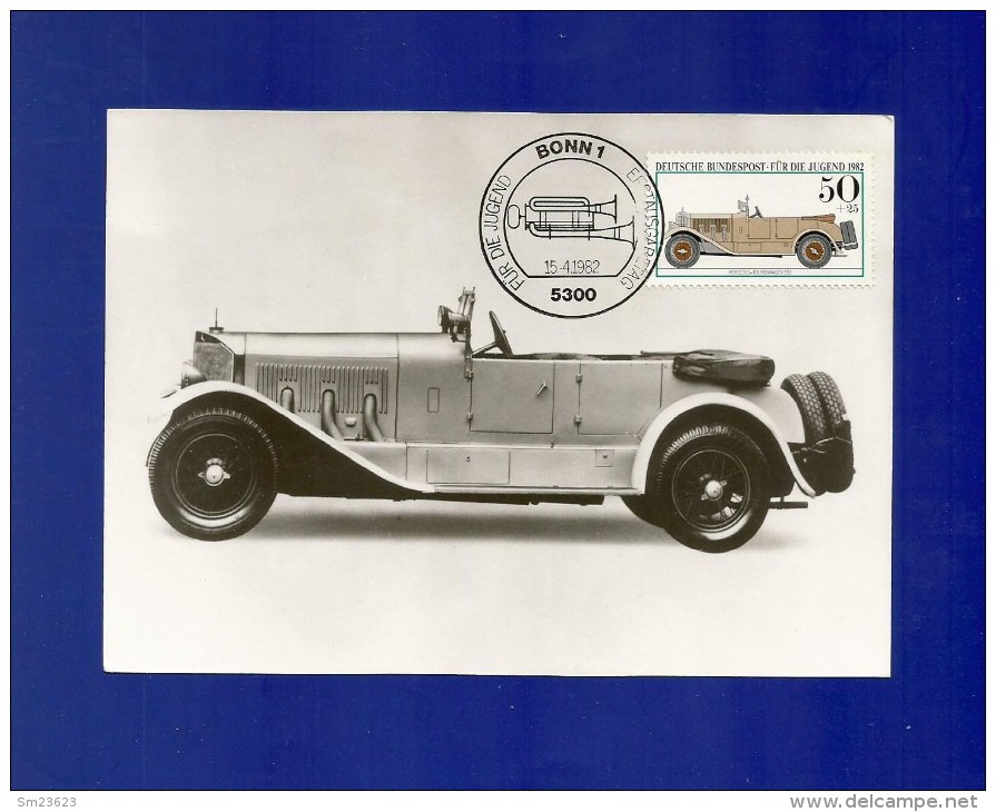 BRD 1982  Mi.Nr. 1124 , Mercedes-Tourenwagen 1913 - Historische Kraftfahrzeuge - Maximum Karte - S Bonn - 15.04.1982 - Other & Unclassified