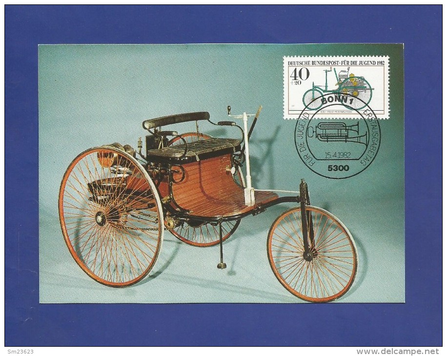 BRD 1982  Mi.Nr. 1123 , Benz-Patent-Motorwagen 1886 - Historische Kraftfahrzeuge - Maximum Karte - S Bonn - 15.04.1982 - Other & Unclassified