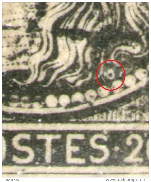 N° 3b°_sur Chamois + Anneau Lune Sous Mèche_cote 200.00++_pli D'angle_2 Scans - 1849-1850 Ceres