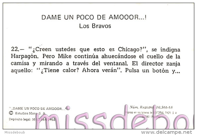 DAME UN POCO DE AMOOOR...! LOS BRAVOS - CROMOS SUELTOS -  Editorial Fher. 1968 - Sin Pegar - N°22 - Otros & Sin Clasificación