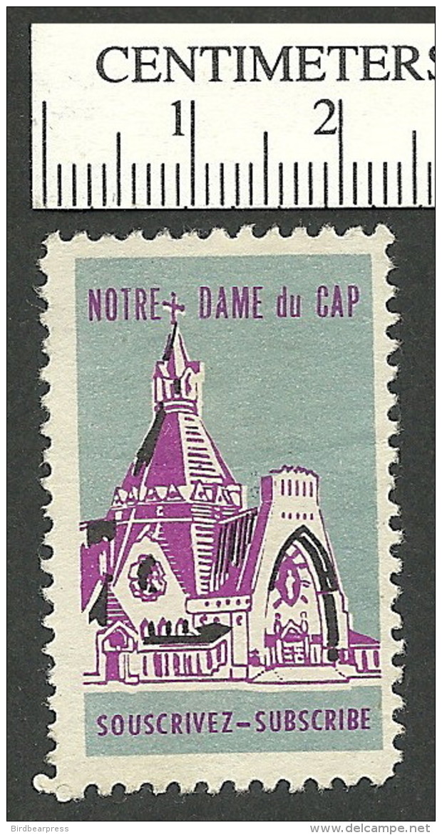 B23-19 CANADA Quebec Notre Dame Du Cap Religious Stamp 2 Used - Werbemarken (Vignetten)