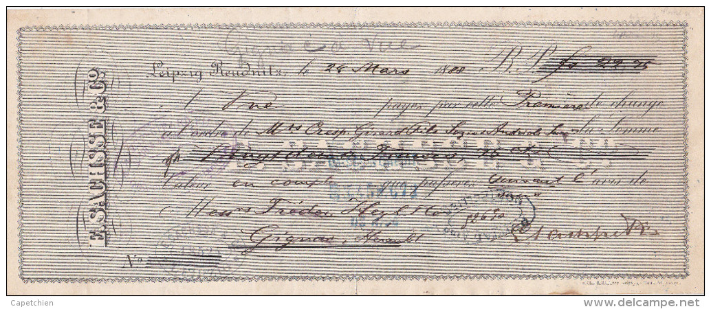 LEIPZIG / REUDNITZ / E. SACHSSE & Co / 1888 / Timbre 5 C - Bills Of Exchange