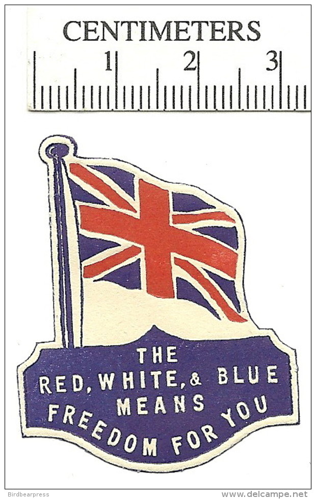 B23-28 CANADA Red White & Blue Freedom Patriotic WWII Sticker MNH - Local, Strike, Seals & Cinderellas