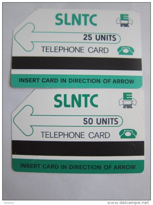 Urmet Phonecard,SRL-02,03 The First Issued SLNTC Logo,two Cards,used - Sierra Leone