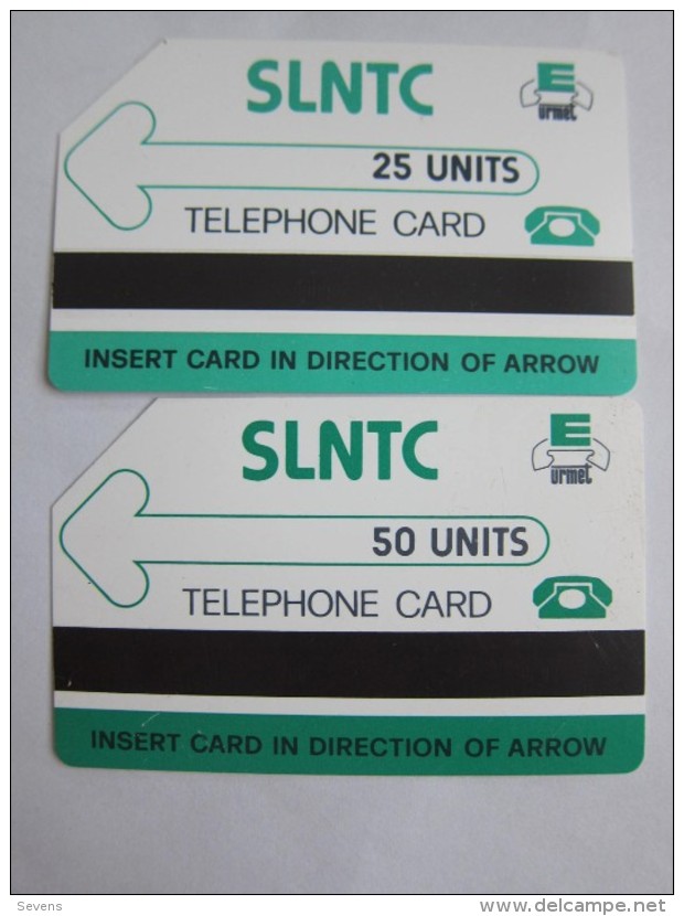 Urmet Phonecard,SRL-02,03 The First Issued SLNTC Logo,two Cards,used - Sierra Leona