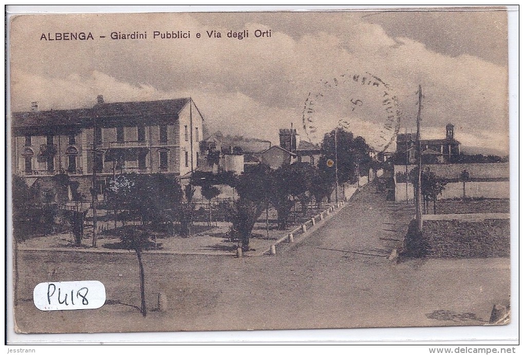 ALBENGA-- GIARDINI PUBBLICI E VIA DEGLI ORTI - Altri & Non Classificati