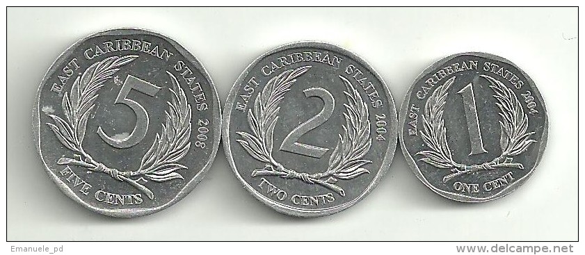 Eastern Caribbean Lot 1/2/5 Cent AUNC - Oost-Caribische Staten