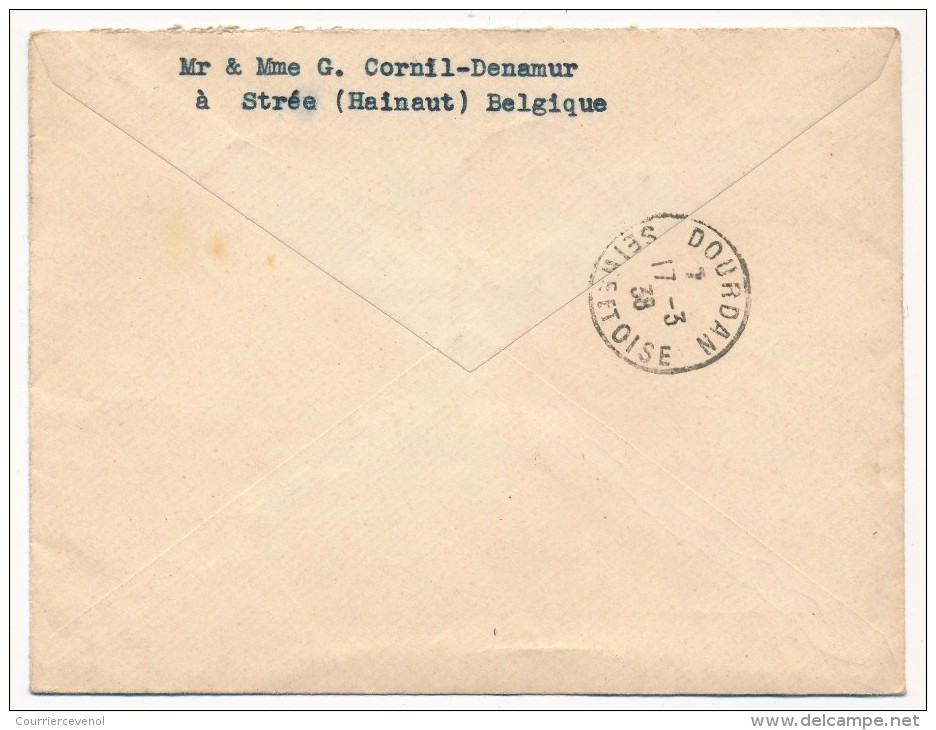 BELGIQUE - Enveloppe Affranchissement Composé 1938 (Charleroi) - Lettres & Documents