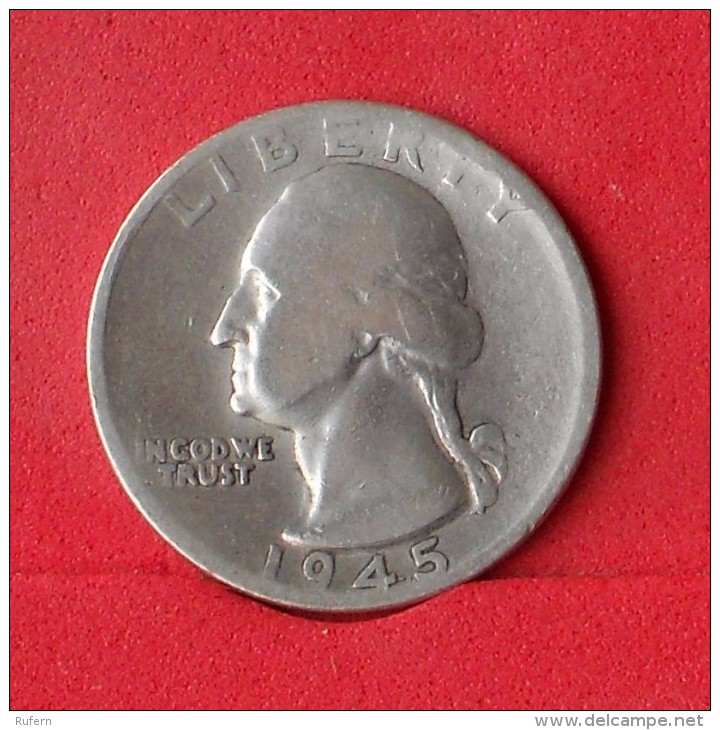 USA 25 CENTS 1945 - 6,25 GRS - 0,900 SILVER   KM# 164 - (Nº14672) - 1932-1998: Washington