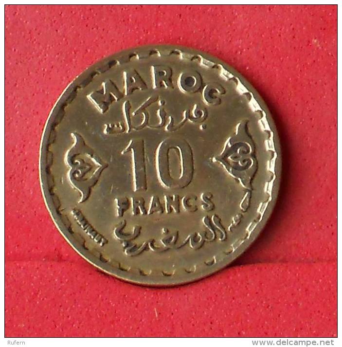 MOROCCO 10 FRANCS 1951 -    KM# 49 - (Nº14677) - Maroc