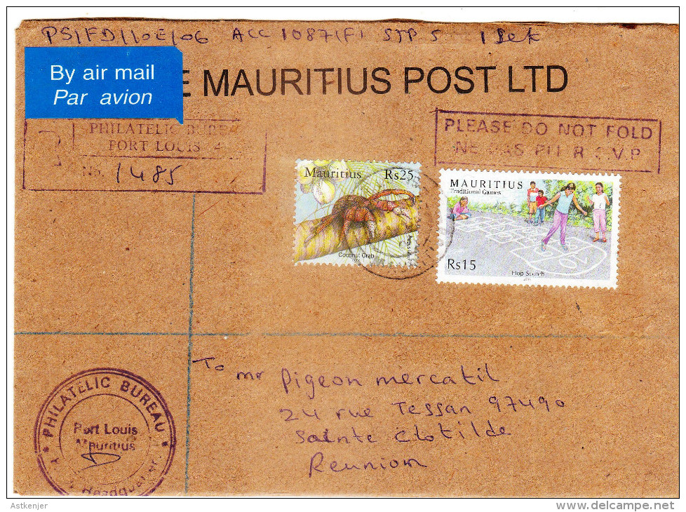 Lettre ILE MAURICE De 2006 - Cachet Philatélie Bureau - The MAURITIUS POST LTD - Maurice (1968-...)