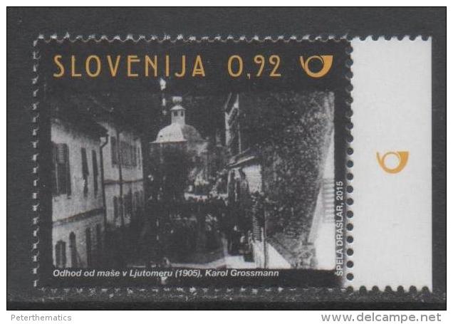 SLOVENIA, 2015 ,MNH,CINEMA, KAROL GROSSMANN, CHURCHES, MASS,1v - Cinema