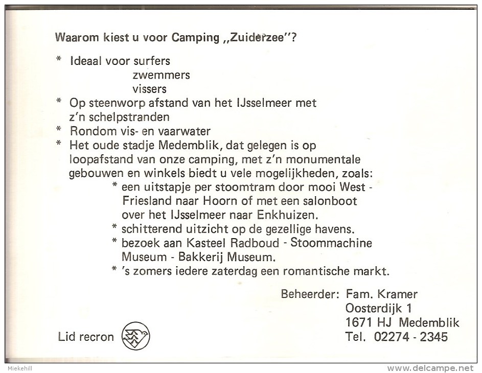 MEDEMBLIK-CAMPING ZUIDERZEE- - Medemblik