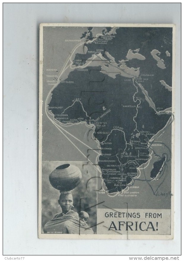 Afrique (Militaria) : Parcours Du Bateau Militaire Aviso Gazelle Autour De L'Afrique + Portrait Afri En 1945 (animé) PF. - Manovre