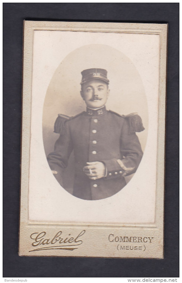 Photo Ancienne CDV Phot. Gabriel Commercy Meuse  Militaire Du 25è 25 Regiment Infanterie De Ligne Ou Artillerie ? - Guerre, Militaire