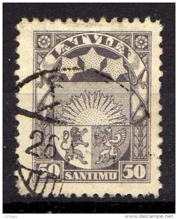 Lettland / Latvia Mi 97, Gestempelt, Platte II, Zähnung 10 3/4 [100416III] - Latvia