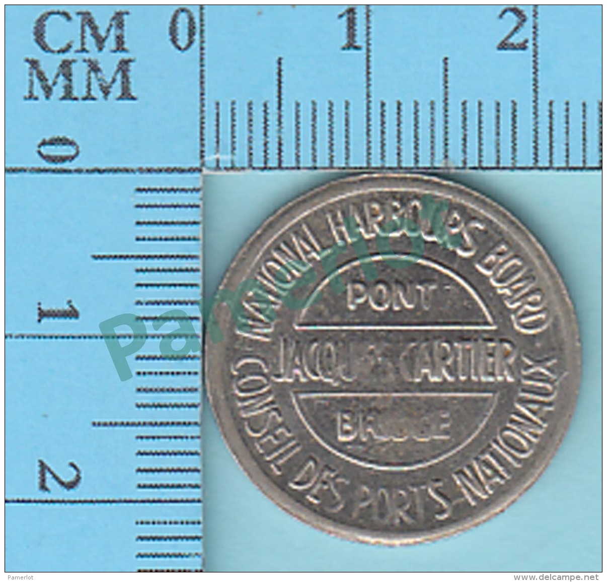 Bridge Transit Token , Jeton De Passage Sur Les Ponts Victoria Et Jacques Cartier - Quebec Canada - 2 Scans - Autres & Non Classés