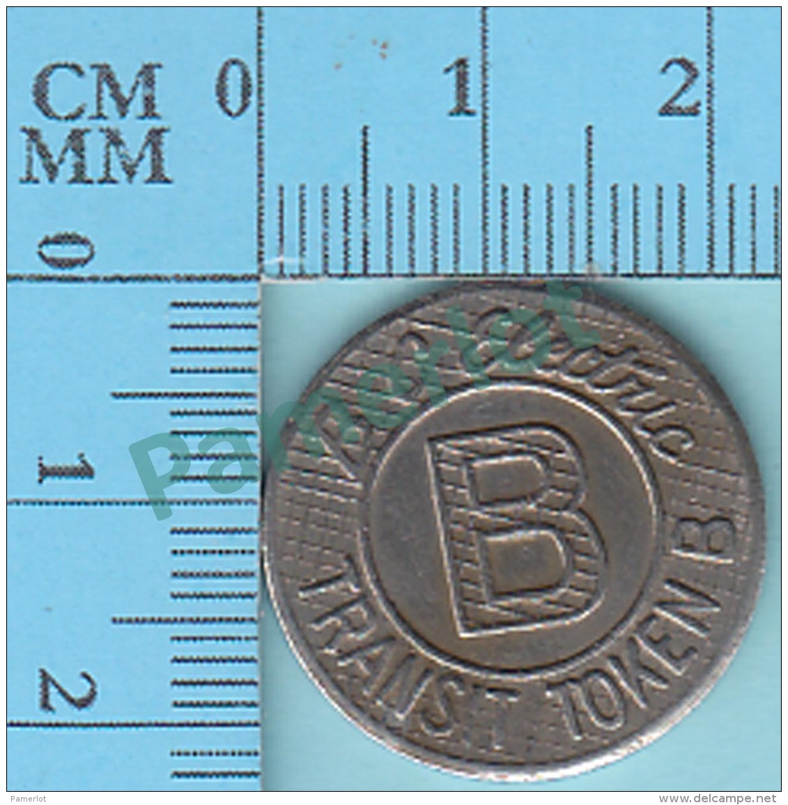 British Culombia Canada - B.C. Electric Transit Token With A B To Be Sold To Passengers - 2 Scans - Other & Unclassified