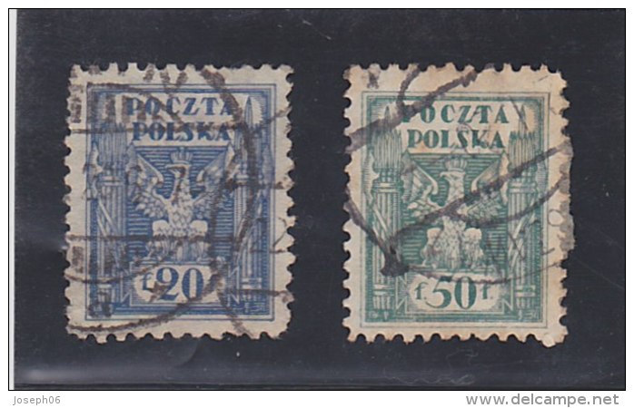 POLOGNE    Y. T.  N° 163   166     Oblitéré - Used Stamps