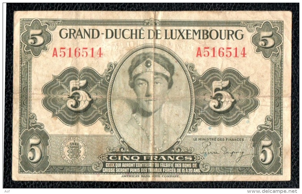 5 Francs - Luxembourg