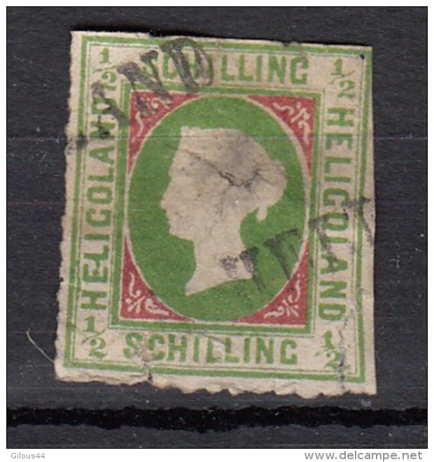 Heligoland  1/2 Sh Vert Et Carmin  YT N°1 - Heligoland (1867-1890)