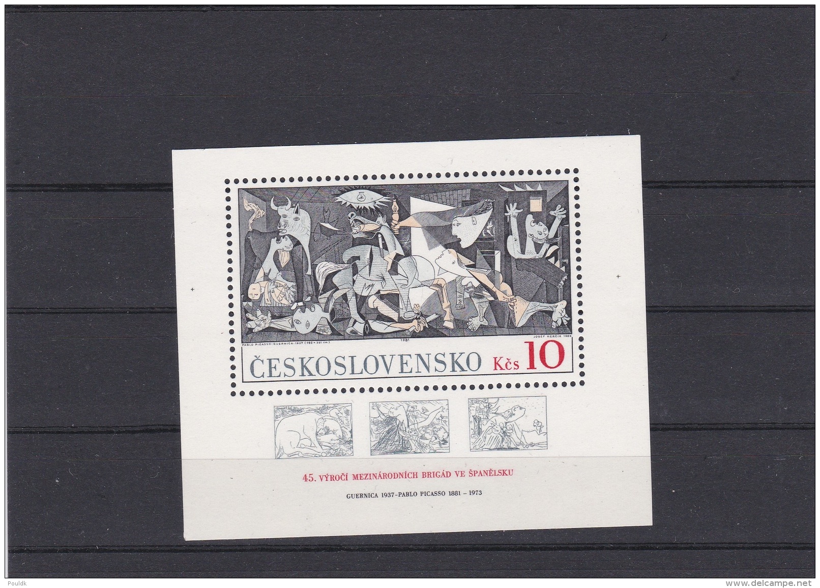 Ceskoslovensko Picasso Guernica Minisheet 1973 MNH/** (G84-45) - Altri & Non Classificati